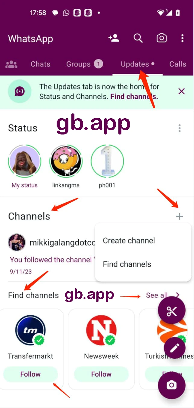 GBWhatsApp Channel