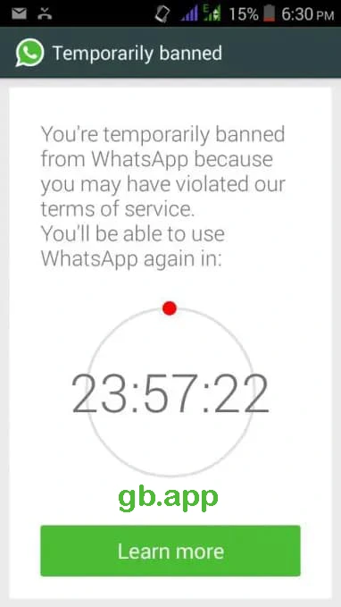 Why is GBWhatsApp mod banned
