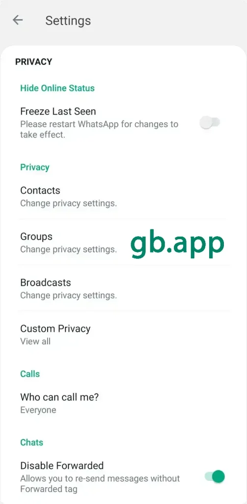 gb whatsapp download Hide your status